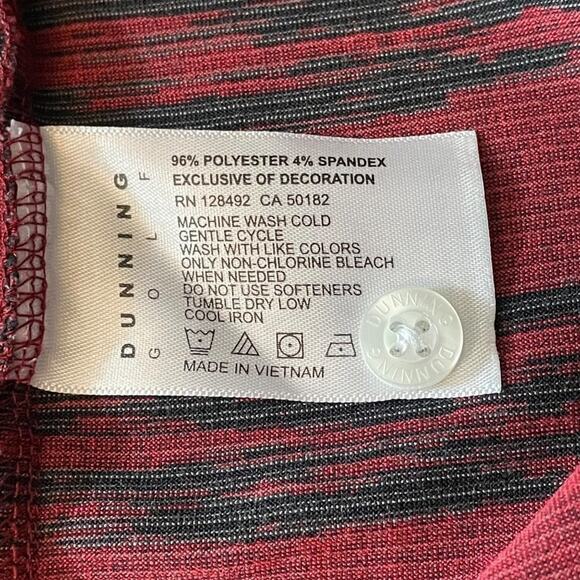 Dunning Golf Stripe Polo Shirt Size Large - Picture 6 of 8